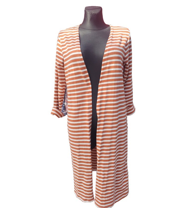 Chaqueta larga rayas caldera