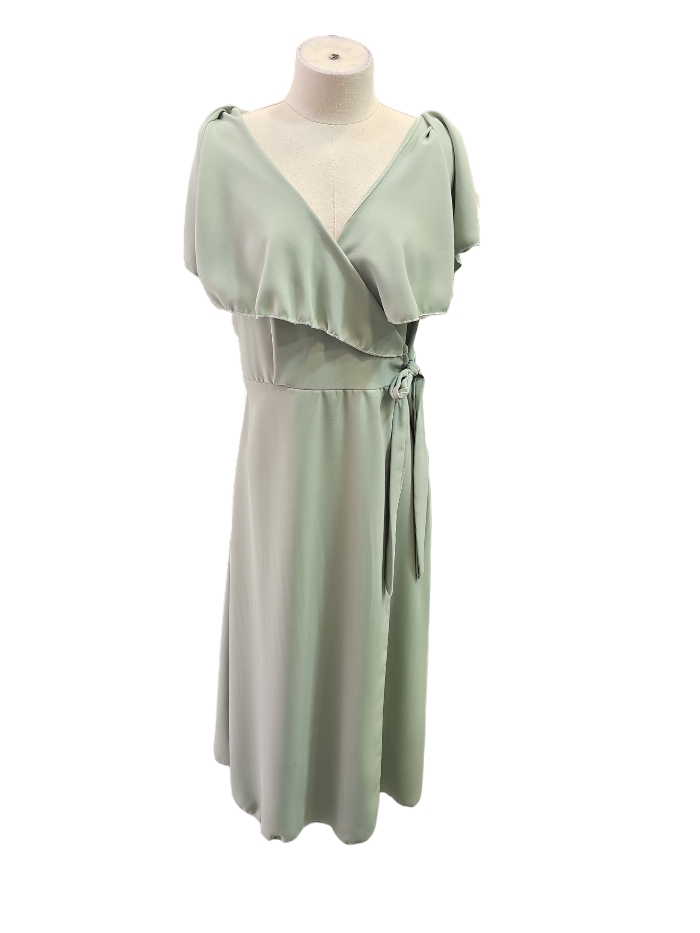 Vestido cruzado verde