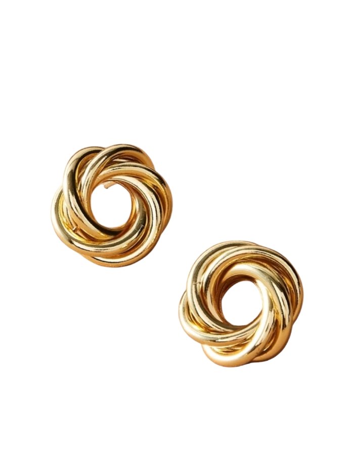 Pendientes flor entrelazada