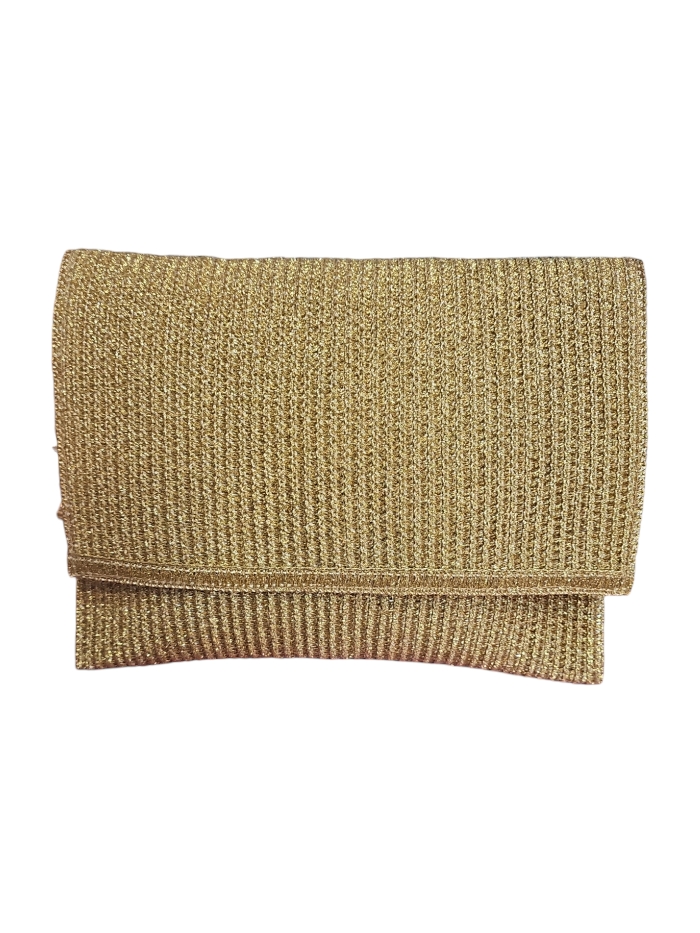 Cartera bandolera rafia oro