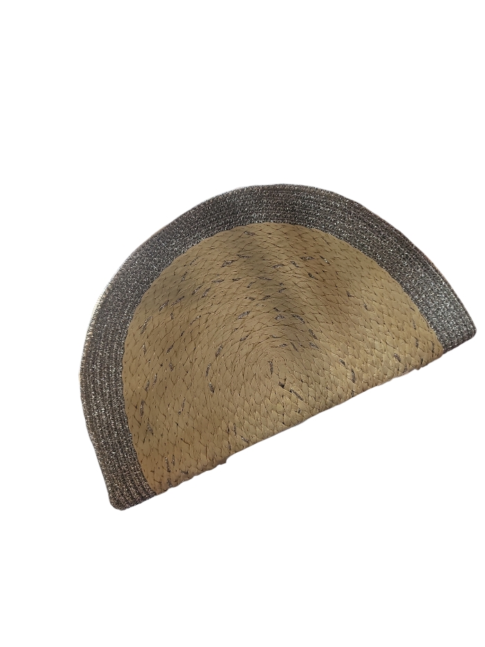 Cartera bandolera rafia semicirculo