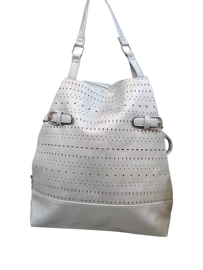 Mochila troquelada plata