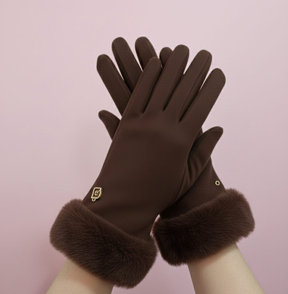 Guantes Carmen marrón chocolate