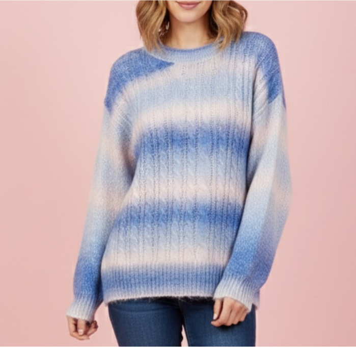 Jersey degradado azul y rosa