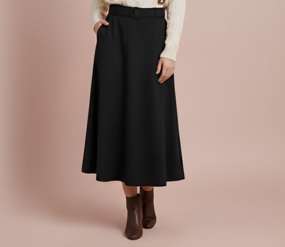 Falda capa ante negro