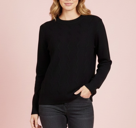 Jersey basic zigzag negro