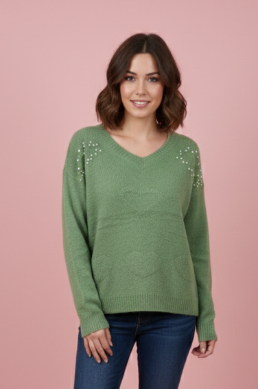 Jersey perla love verde