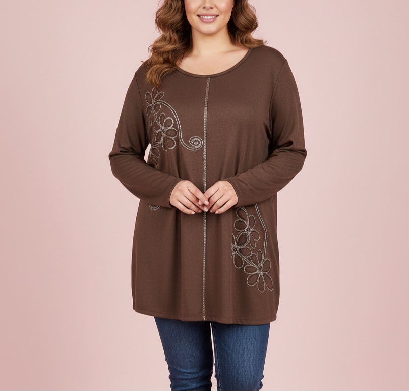 Camiseta chocolate brillos