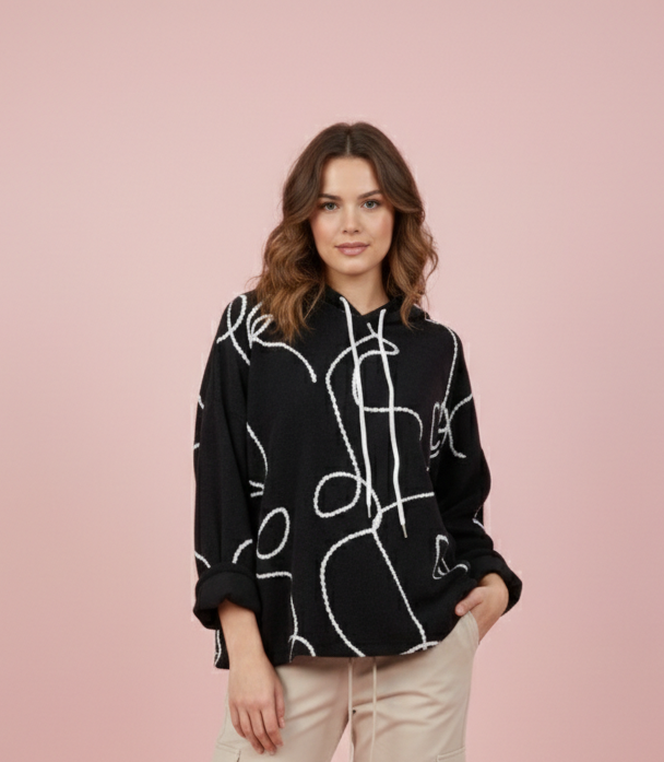 Sudadera micro-pana negro