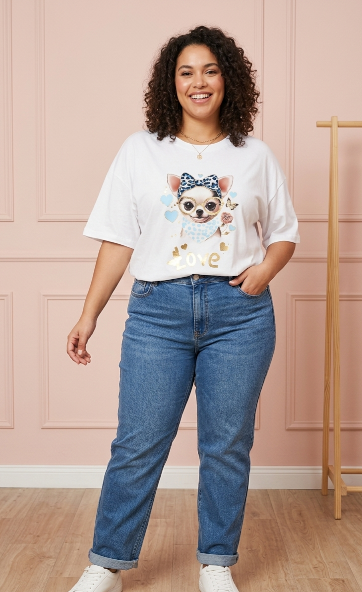 Camiseta oversize chihuahua