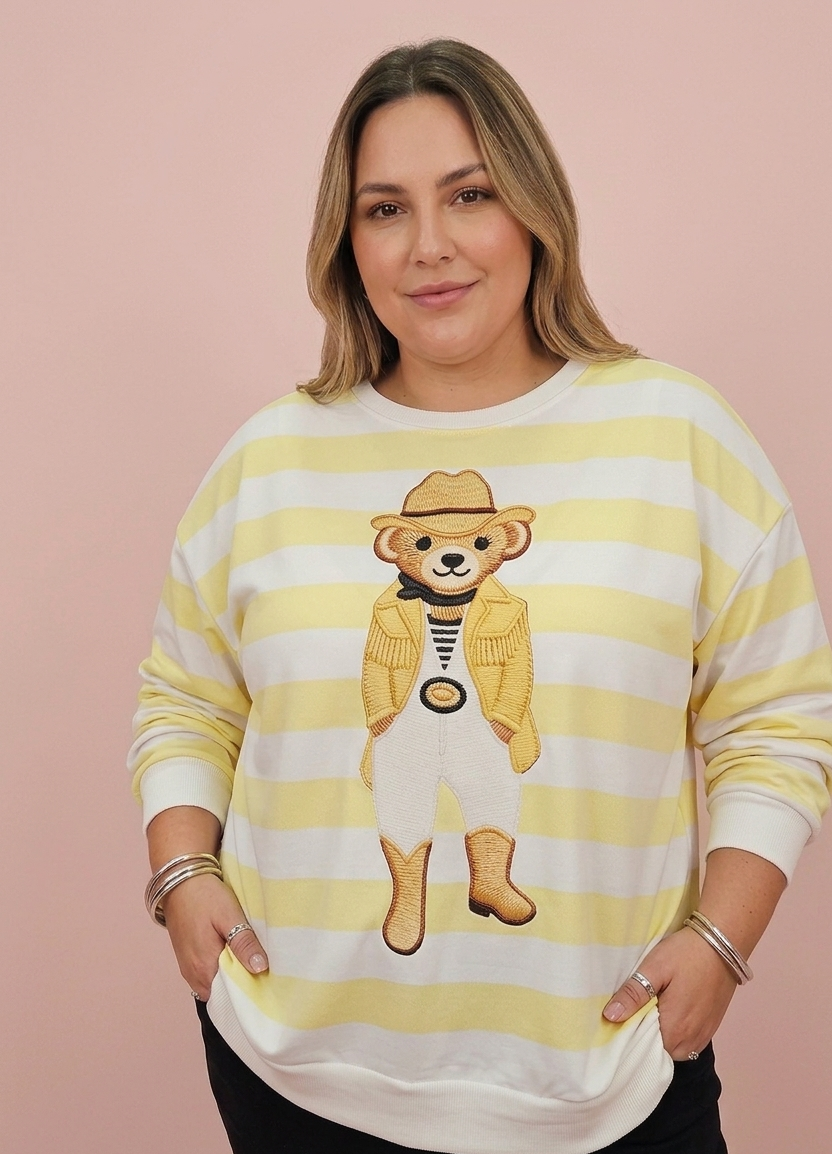 Sudadera teddy amarillo