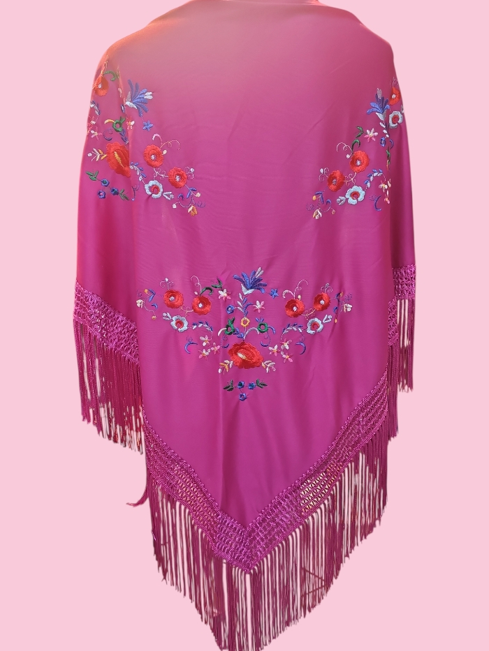 Mantoncillo bordado buganvilla