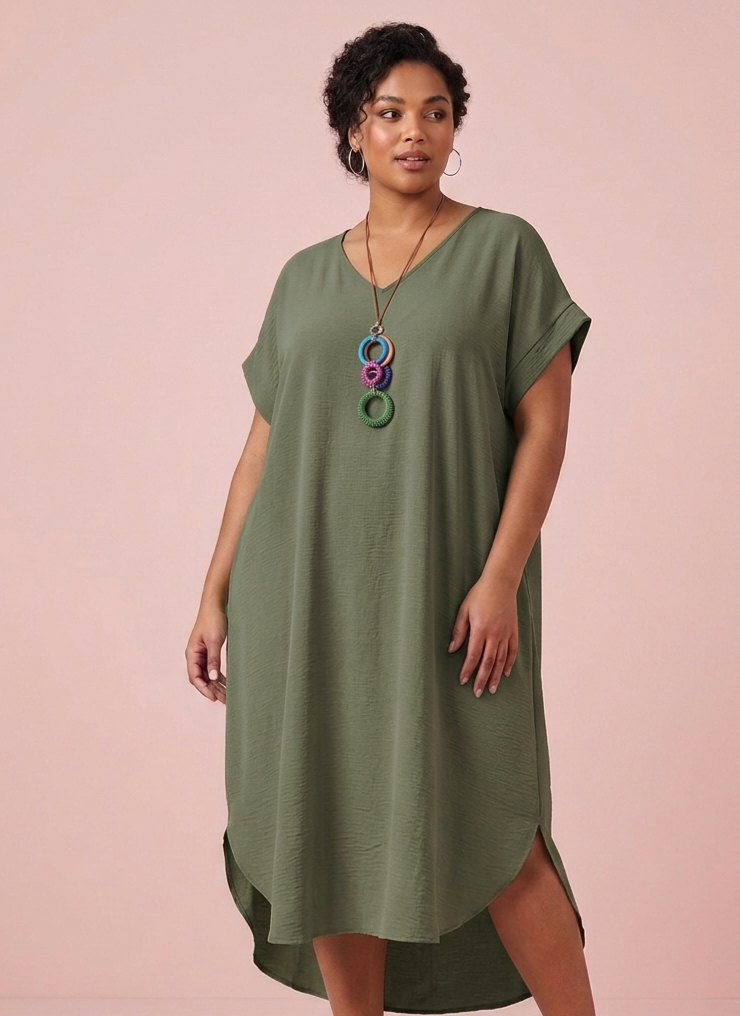 Vestido oversize verde