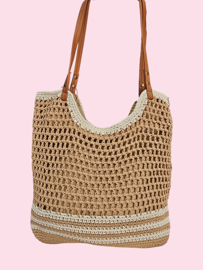 Bolso crochet rayas